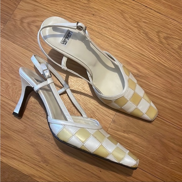 Shoes - Vintage Checkered Slingback Pumps 8